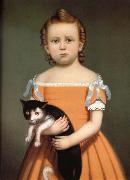 William Thompson Bartoll Gril and Cat oil painting picture wholesale